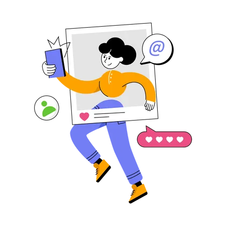 Social Media Life  Illustration