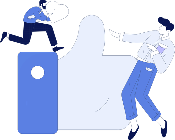 Social media like  Illustration