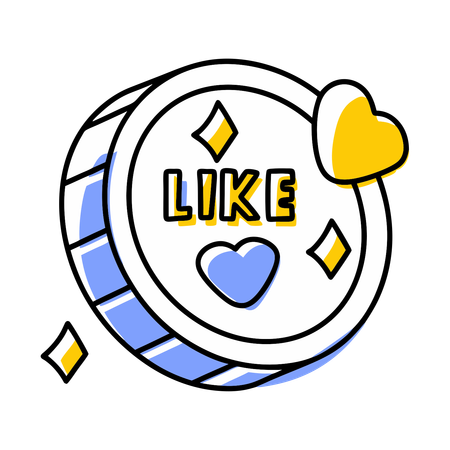 Social media like  Illustration