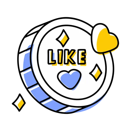 Social media like  Illustration