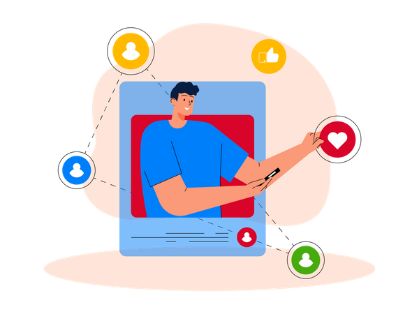 Social media like  Illustration