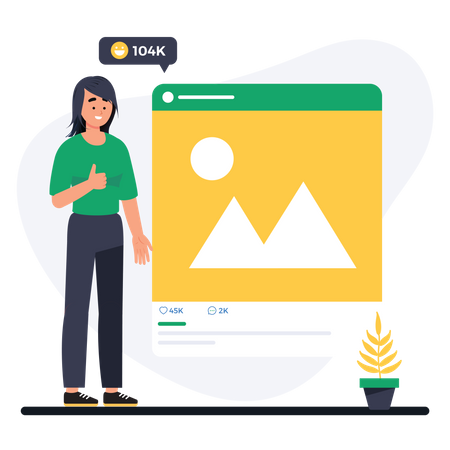 Social media Like  Illustration
