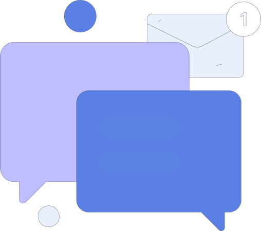 Social media mail and comment  Illustration