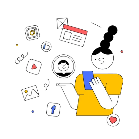 Social media manager  Illustration