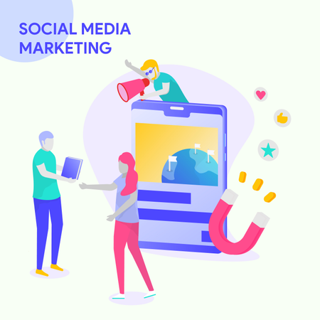 Social Media Marketing Illustration