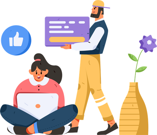 Social Media Marketing  Illustration