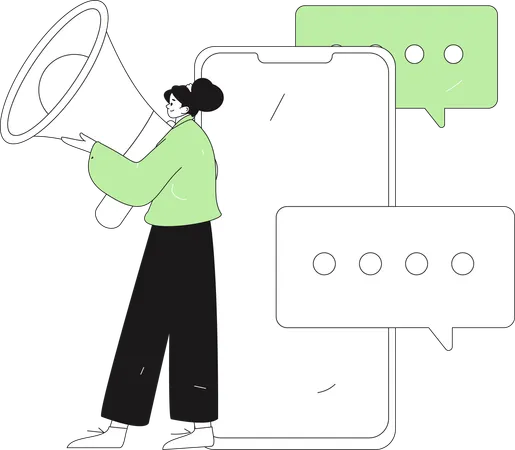 Social Media Marketing  Illustration