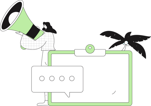 Social Media Marketing  Illustration