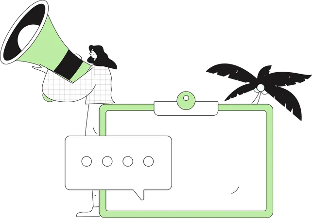 Social Media Marketing  Illustration