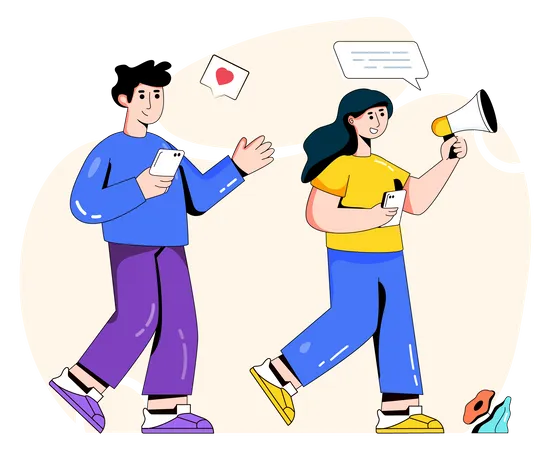 Concept Of Refer A Friend In Marketing Flat Illustration Illustration