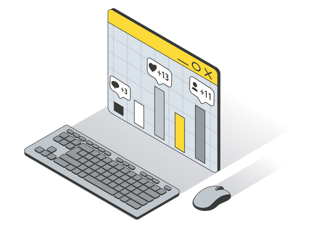 Social media marketing analysis  Illustration