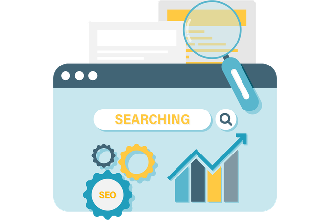 Social media marketing dashboard  Illustration