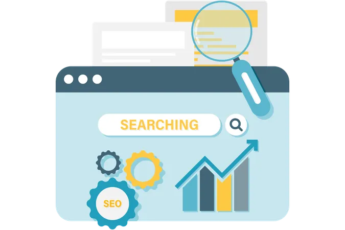 Social media marketing dashboard  Illustration