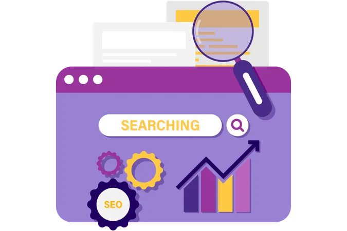 Social media marketing dashboard  Illustration