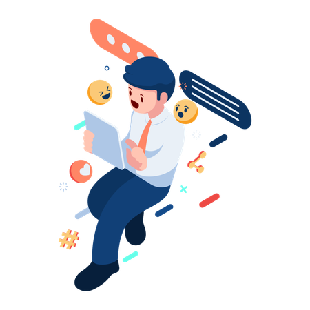 Social Media Marketing  Illustration