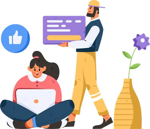 Social media marketing  Illustration