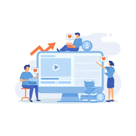 Social media marketing  Illustration