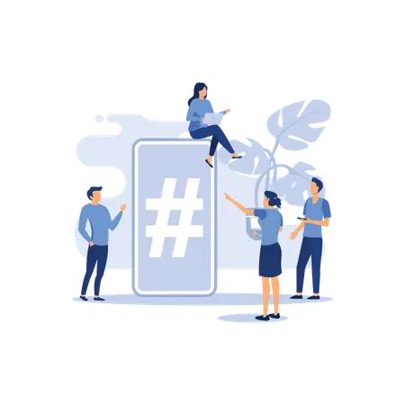 Social media marketing  Illustration
