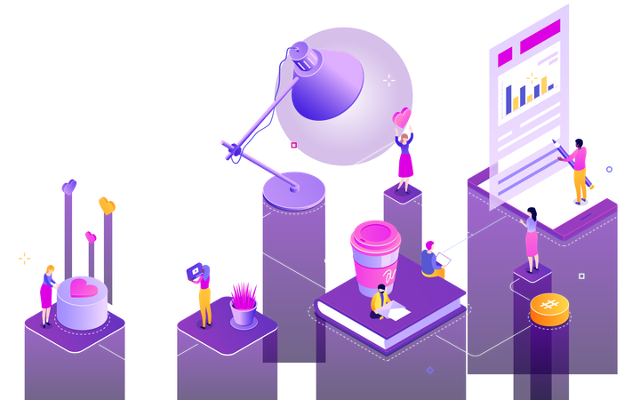 Social Media Marketing  Illustration