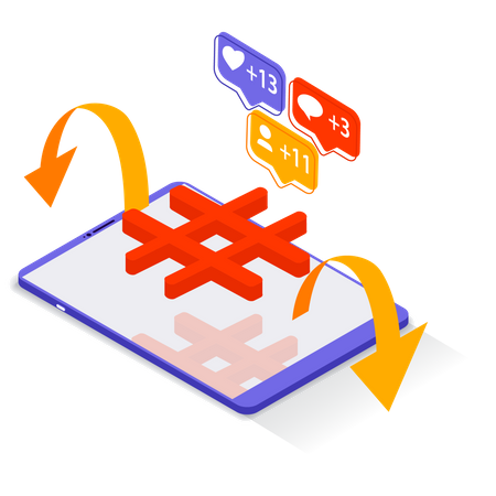 Social Media Marketing  Illustration