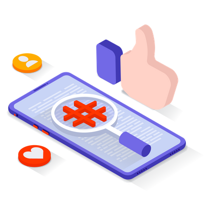 Social Media Marketing  Illustration
