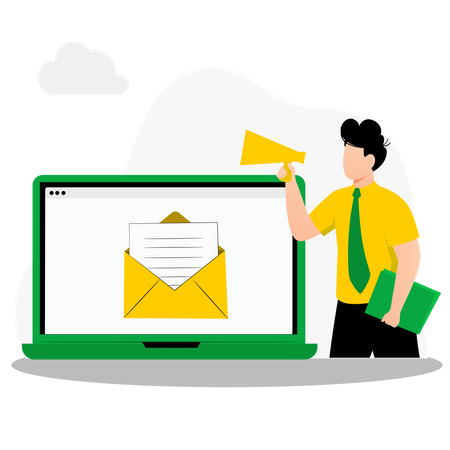 Social media marketing  Illustration