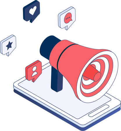 Social Media Marketing  イラスト