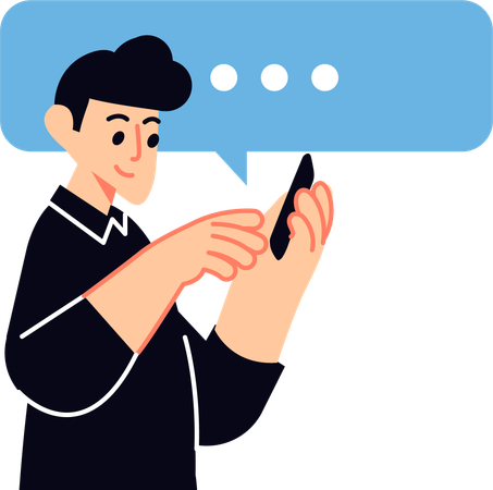 Social media Message  Illustration