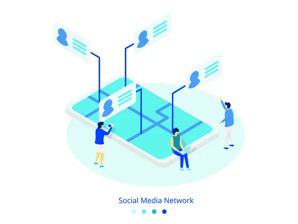 Social Media Network concept Illustration