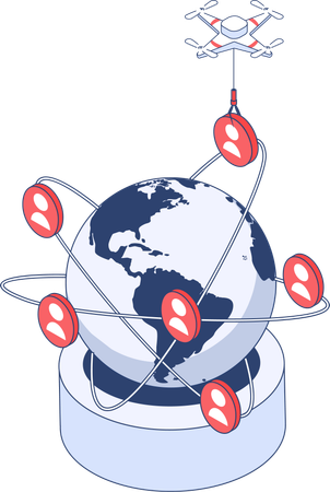 Social media network  Illustration