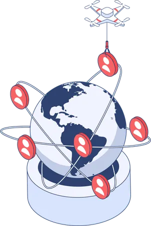 Social media network  Illustration