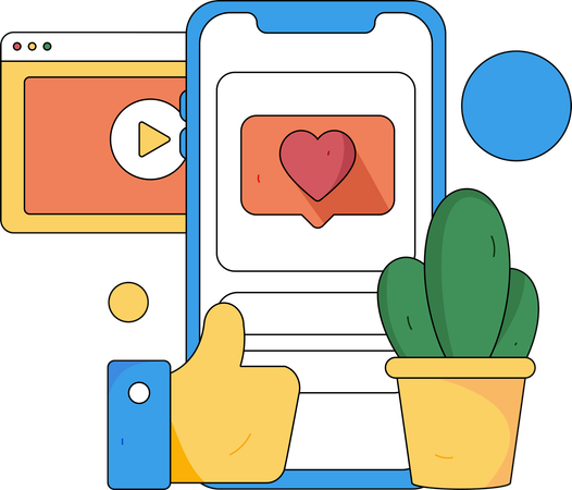 Social media platform  Illustration