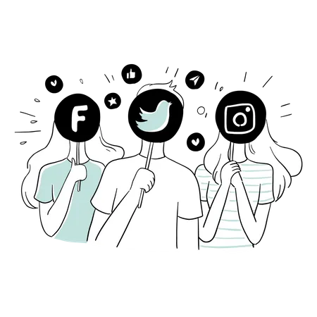 Social media Platform  Illustration