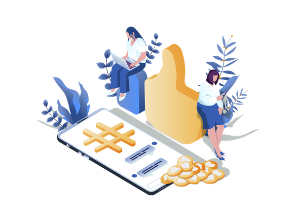 Social Media Platform  Illustration
