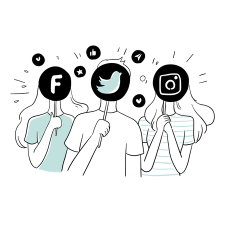 Social media Platform  Illustration