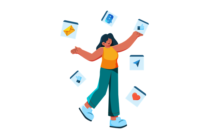 Social Media Platform  Illustration