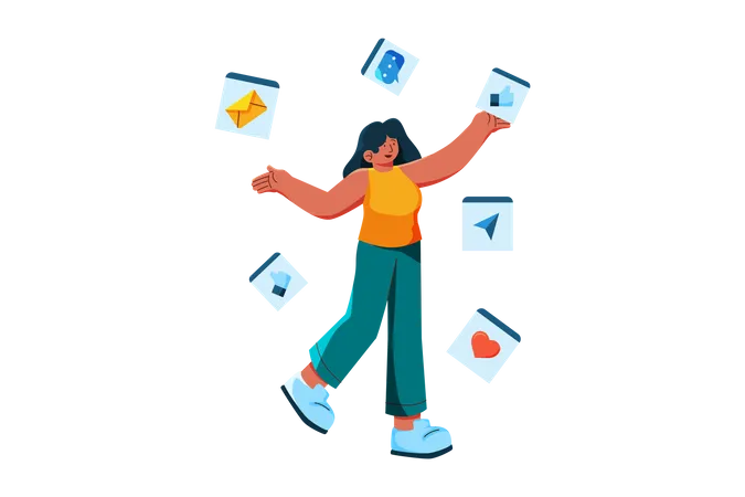 Social Media Platform  Illustration