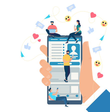 Social media Platform  일러스트레이션
