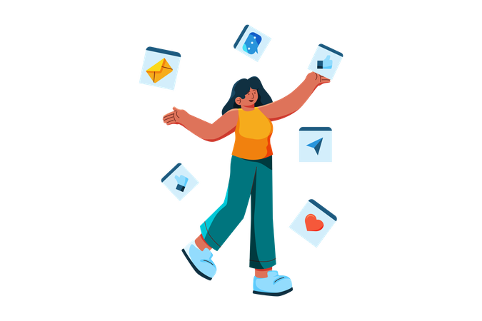 Social Media Platform  일러스트레이션