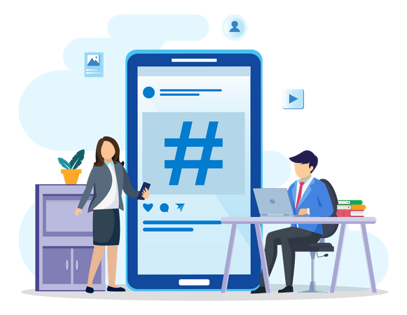 Social Media Platform  일러스트레이션