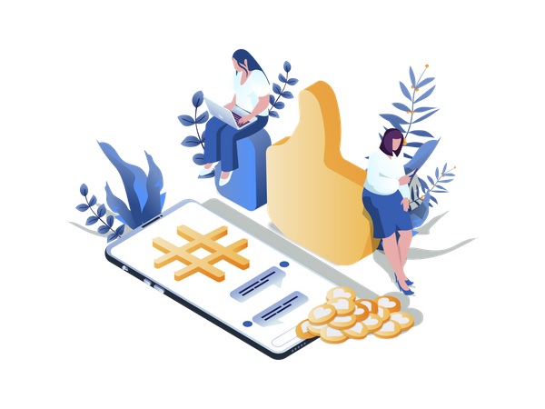 Social Media Platform  Illustration