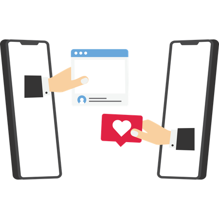 Social Media Platform  일러스트레이션
