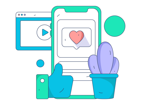 Social media platform  일러스트레이션