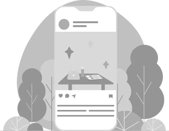 Social Media Post  Illustration