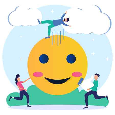 Social Media Reaction  Illustration