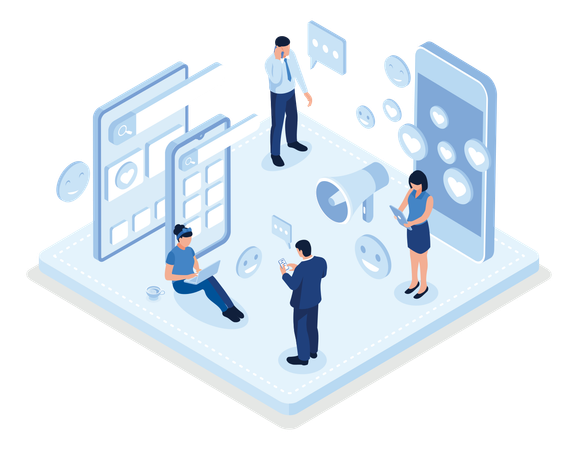 Social Media Referral Program  Illustration
