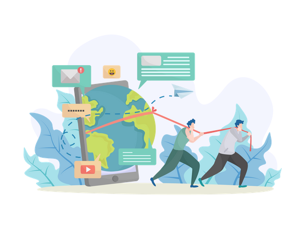 Social Media Review  Illustration