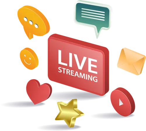 Social media sales live streaming  Illustration