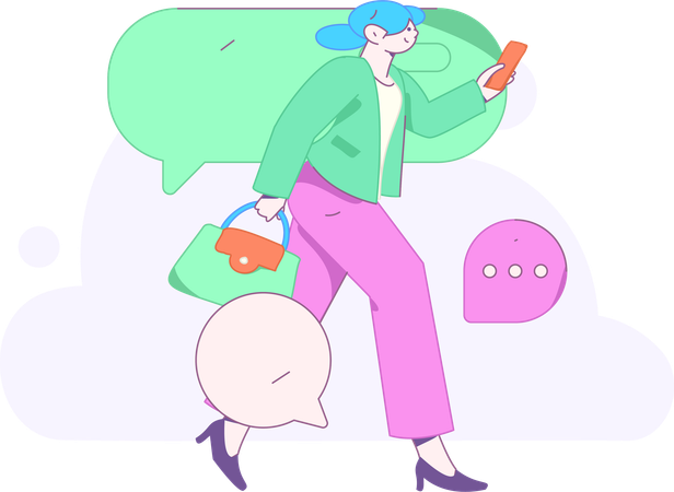 Social Media User  Illustration