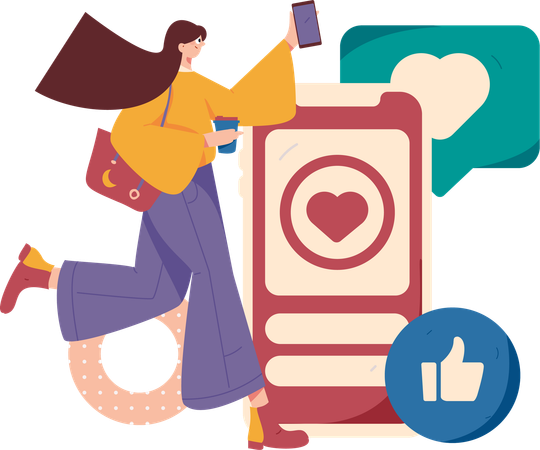 Social media user  Illustration